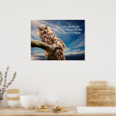 Wisdom Quote Owl poster (Keuken)