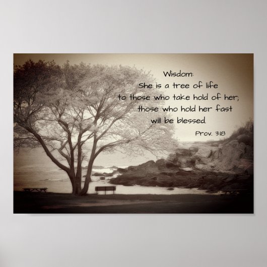 Wisdom Tree Proverbs Inspirerend Poster (Voorkant)