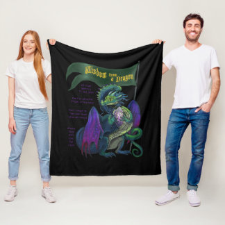 Wisdom uit een draak fleece deken