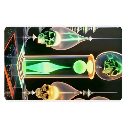Wisdom van de schedels - AI Fantasy Art Print Sci- Magneet (Horizontaal)