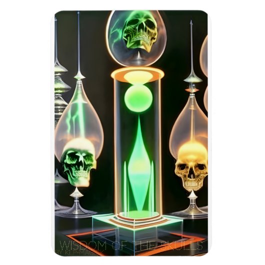 Wisdom van de schedels - AI Fantasy Art Print Sci- Magneet (Verticaal)
