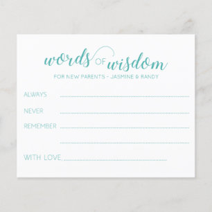 Wisdom voor nieuw ouderlijk Baby shower
