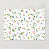 Wisdom-Waterverf Chic Floral Advieskaart (Achterkant)