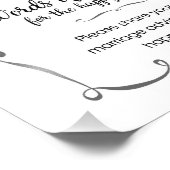 Wisdom Wedding Sign Foto afdrukken Foto Afdruk (Hoek)