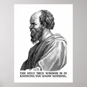 Wisdom weet dat je niets weet - SOCRATES Poster