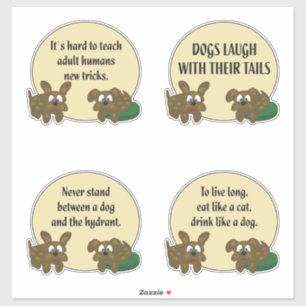 Wisdoms uit een hondenwereld - grappige gezegden sticker