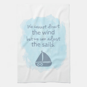 Wisdomstaal Zeilboot Citaat Theedoek