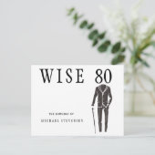 Wise 80 hommes noirs et blancs invitation annivers (Debout devant)