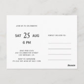 Wise 80 hommes noirs et blancs invitation annivers (Dos)