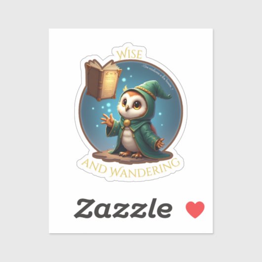 Wise and Wandering - Wizard Owl Sticker (Vel)