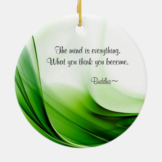 Wise Buddha citeert Abstracte kerstversiering Keramisch Ornament (Achterkant)