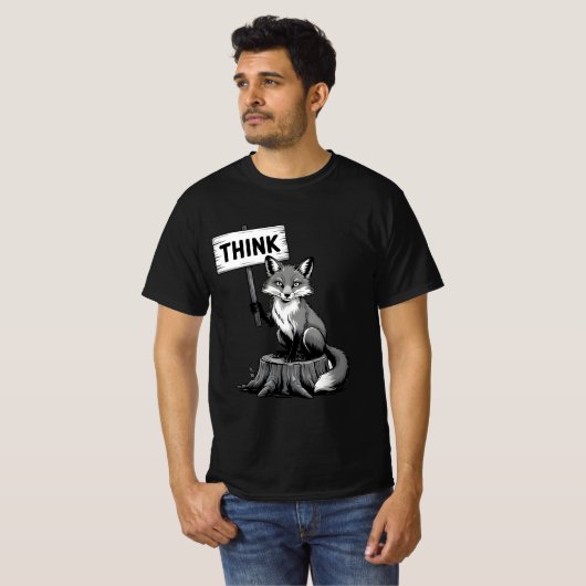 Wise Fox THINK Animal Rights T-shirt (Voorkant volledig)