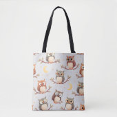 Wise & grillige uil de hele Canvas tas (Voorkant)