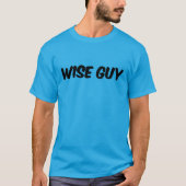 Wise Guy Center Text Basic Donker T-shirt (Voorkant)