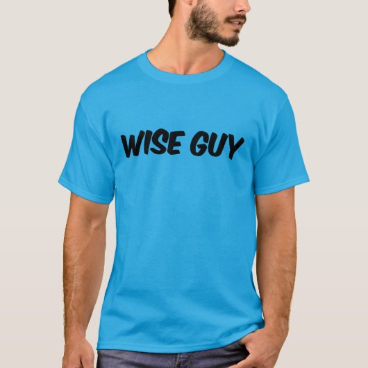 Wise Guy Texte Logo Basic Dark T-Shirt (Devant)