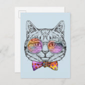 Wise Kat Kat Briefkaart (Voorkant / Achterkant)