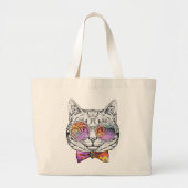 Wise Kat Kat Grote Tote Bag (Voorkant)