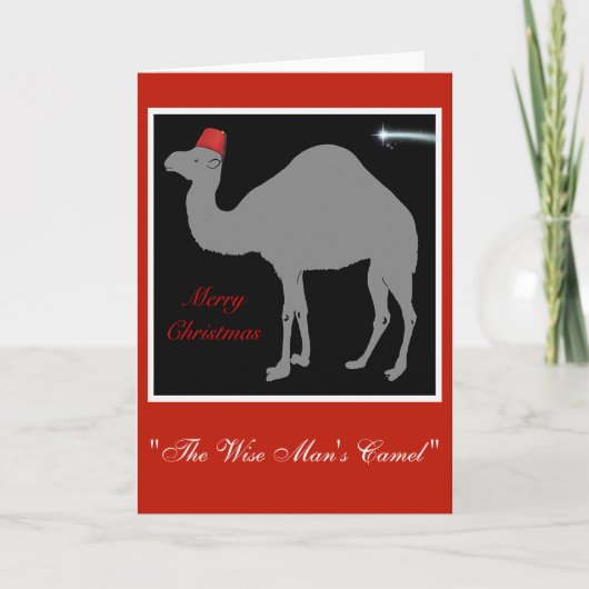 Wise Man Camel Christmas Kaart (Voorkant)