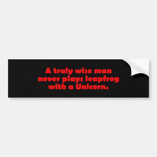 Wise Man Leapfrog Eenhoorn Bumpersticker (Voorkant)
