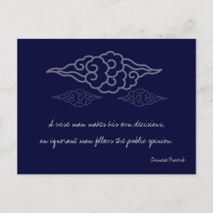 Wise Man Makes His Own Decisions - Chinese Proverb Briefkaart