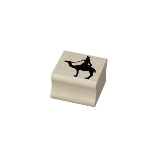 Wise Man op Camel Wood Art Stamp Rubberstempel