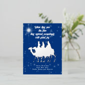 Wise Mannen Scripting kerststerren Briefkaart Foli (Staand Voorkant)