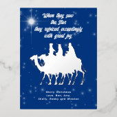 Wise Mannen Scripting kerststerren Briefkaart Foli (Voorkant)