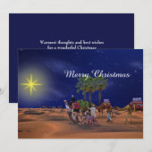 Wise Mannen Star-kerst, grafische kerstkaart (Voorkant / Achterkant)