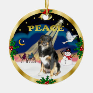 Wise Mannen - Tri Color Australian Shepherd Keramisch Ornament