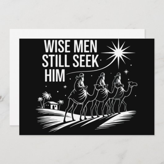 Wise Mannen zoeken hem nog steeds Christelijk Kers Feestdagenkaart (Voorkant / Achterkant)
