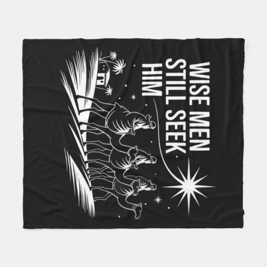 Wise Mannen zoeken hem nog steeds Christelijk Kers Fleece Deken (Voorkant (Horizontaal))