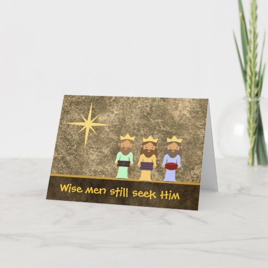 Wise Mannen zoeken hem nog steeds - kerstKaart Feestdagen Kaart (Voorkant)