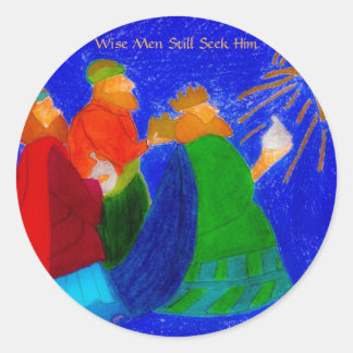 Wise Mannen zoeken hem nog steeds Ronde Sticker