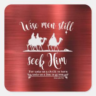 Wise Mannen zoeken nog steeds naar zijn kerst Vierkante Sticker