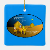 Wise Men Geocaching Christmas Keramisch Ornament (Achterkant)