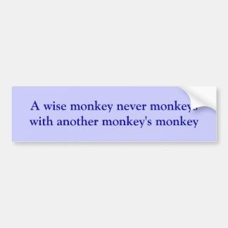 Wise monkey bumpersticker