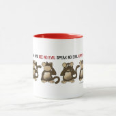 Wise Monkeys Humor Mok (Midden)