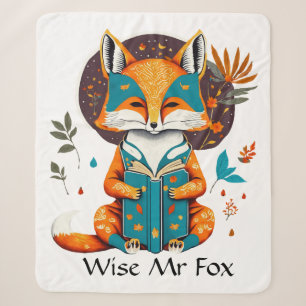 Wise Mr. Fox verdiept in zijn lezing. personaliser Sherpa Deken