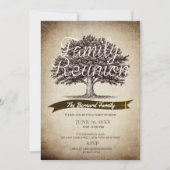 Wise Oak Tree Familiereünie Uitnodiging (Voorkant)