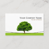 Wise Oak Tree Symbol - Professional Tree Service Visitekaartje (Achterkant)