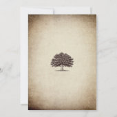 Wise Oak Tree Vintage Family Réunion Invitation (Dos)