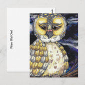 Wise Old Owl Briefkaart (Voorkant / Achterkant)