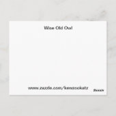 Wise Old Owl Briefkaart (Achterkant)