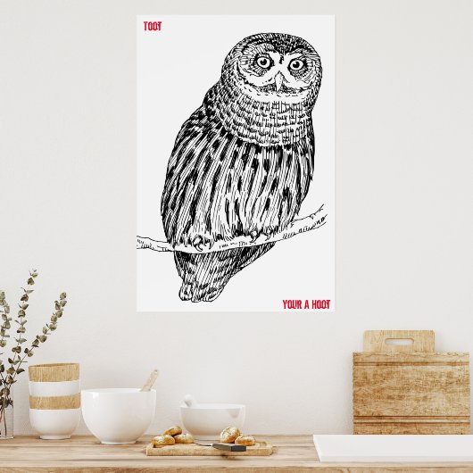 Wise Old Owl Poster (Keuken)