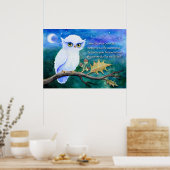 Wise Old Owl Rhime Poster (Keuken)
