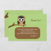 Wise Owl Afstuderen Bedankt Opmerking Kaart (Voorkant / Achterkant)