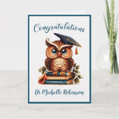 Wise Owl Afstuderen gefeliciteerd Kaart (Voorkant)