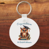 Wise Owl Afstuderen gefeliciteerd Sleutelhanger (Achterkant)
