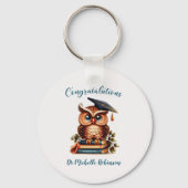 Wise Owl Afstuderen gefeliciteerd Sleutelhanger (Achterkant)