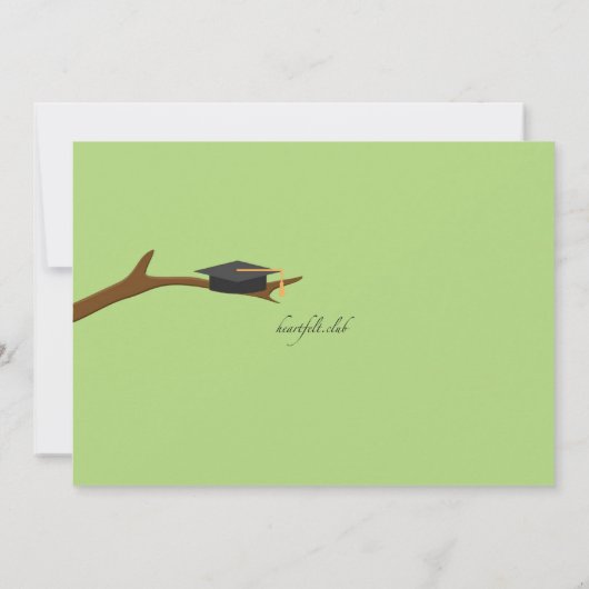 Wise Owl Afstuderen Invitation Kaart (Achterkant)